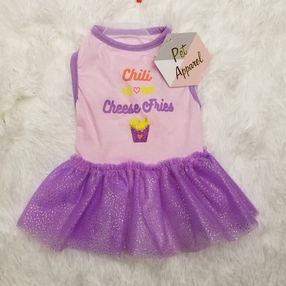 "Chili to my Cheese Fries" Doggy Tutu Dress, S